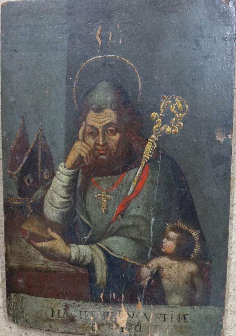 Appraisal: Spanish School th century Portrait of a bishop oil on