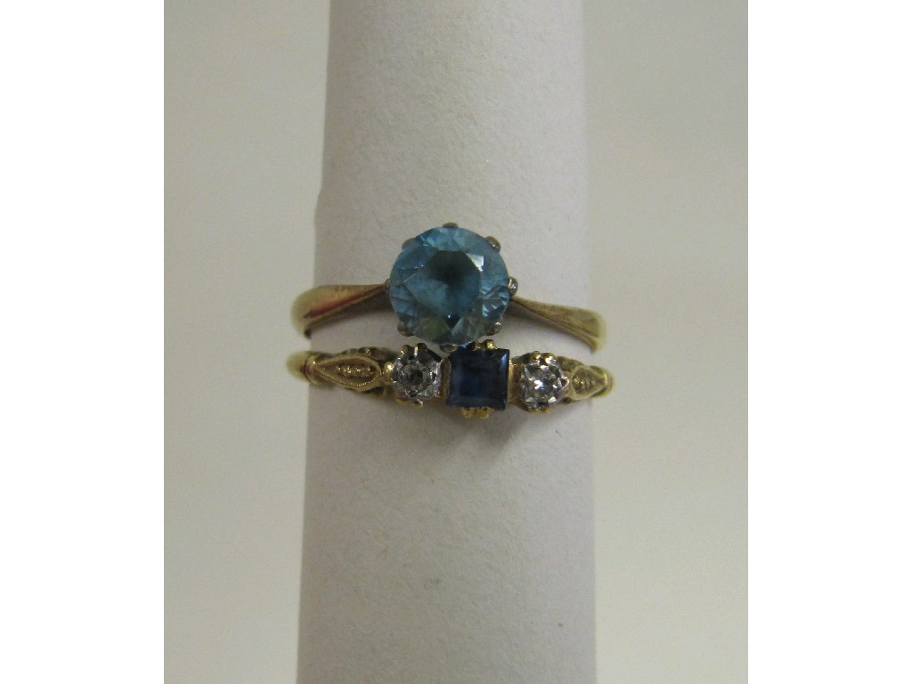 Appraisal: Lot comprising Victorian ct gold and platinum sapphire and diamond