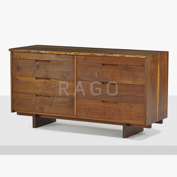 Appraisal: GEORGE NAKASHIMA Double dresser Condition Report Features One free edge