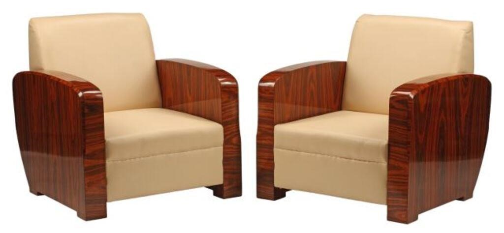 Appraisal: pair Art Deco style armchairs approx h w d