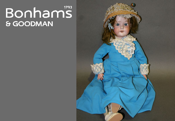 Appraisal: A C M Bergmann Walterhausen character doll with oily bisque