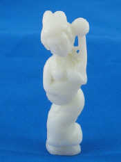 Appraisal: A white jade figure of a female musician ht cm