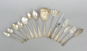 Appraisal: A Large Group of Steiff Rose Sterling Silver Flatware A