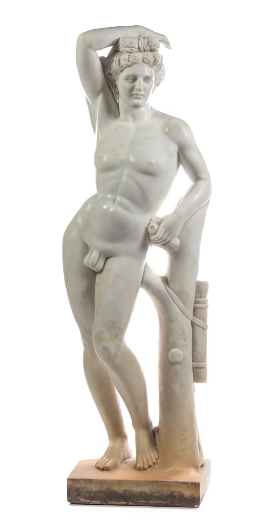 Appraisal: Sale Lot A Marble Figure of a Man depicted in