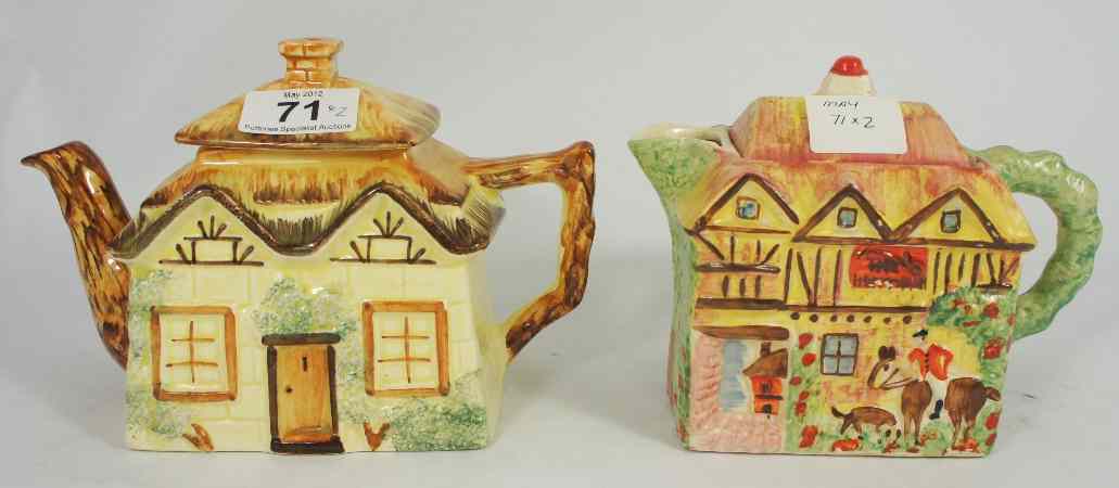 Appraisal: Character Tea Pots in the Shape of and Style of