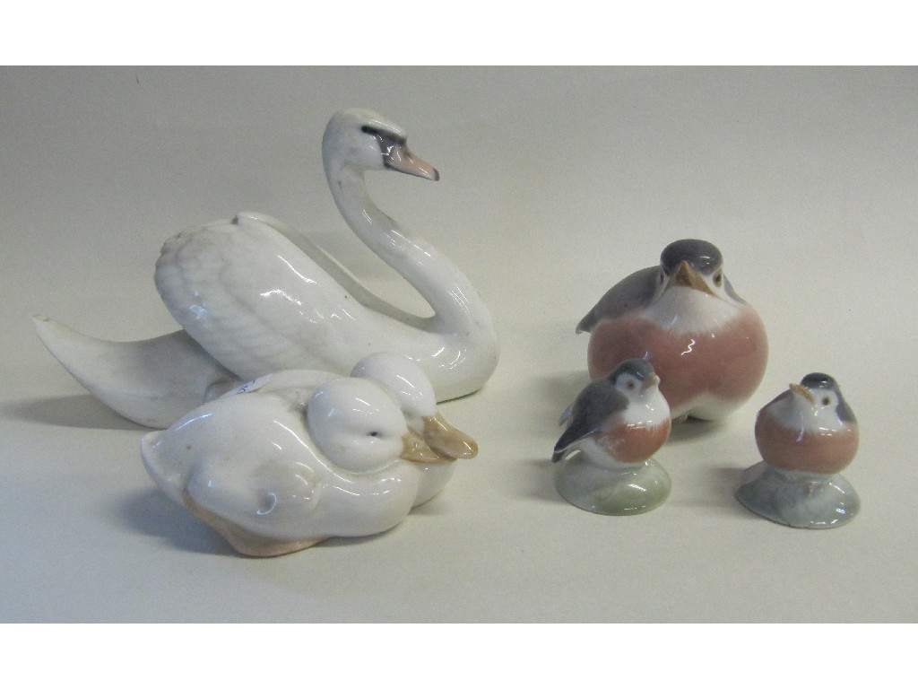 Appraisal: Five Royal Copenhagen figures of birds two slight def