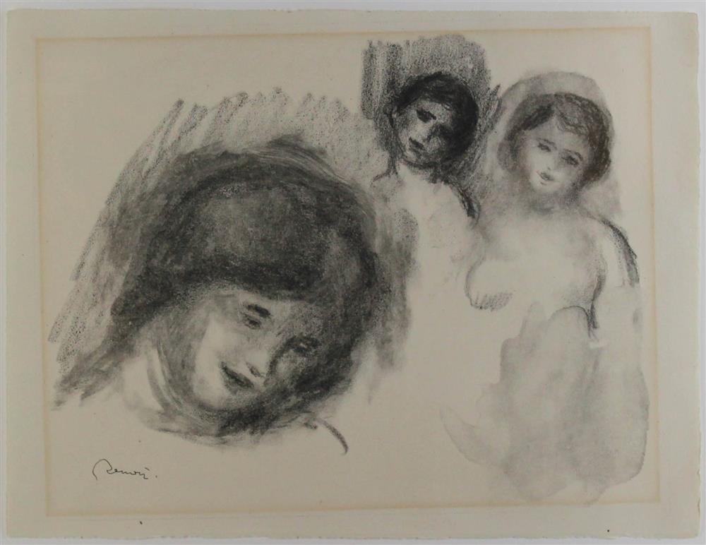 Appraisal: PIERRE AUGUSTE RENOIR FRENCH - LA PIERRE AU TROIX CROQUIS