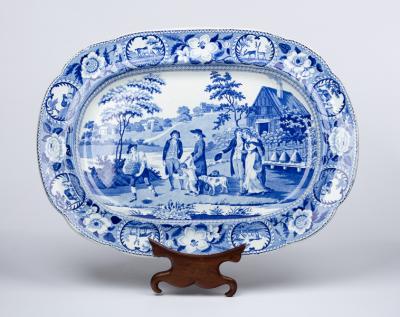 Appraisal: A th Century Staffordshire blue and white transfer printed meat