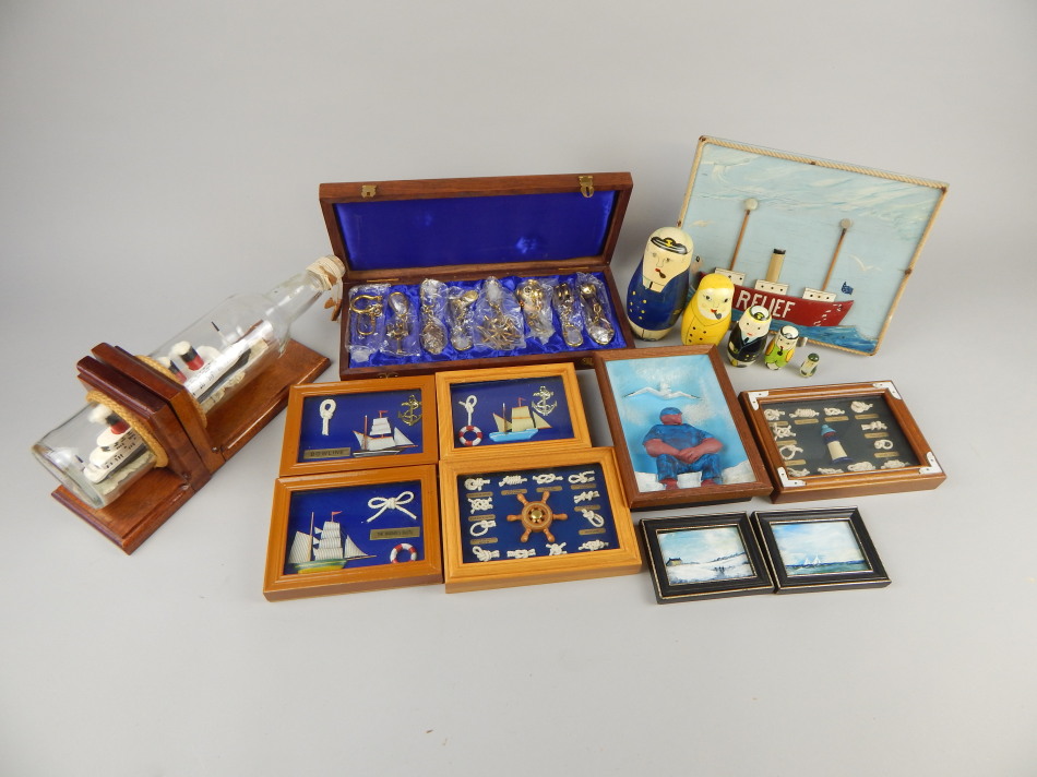 Appraisal: Various items of nauticalia to include a ship in a