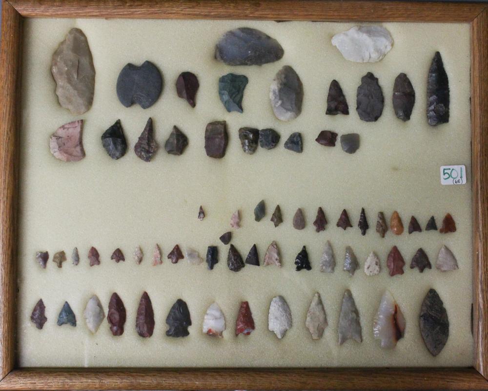 Appraisal: COLLECTION OF NATIVE AMERICAN ARTIFACTS all are hand knapped out