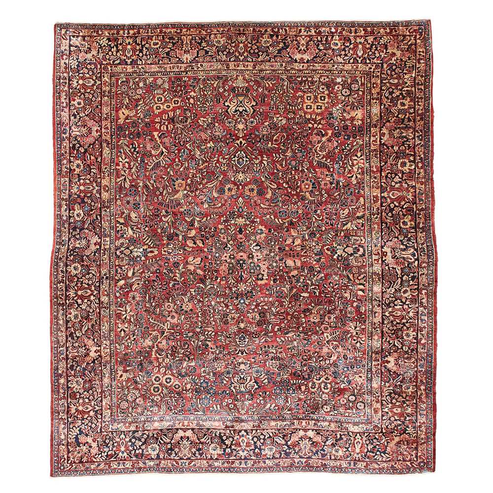 Appraisal: SAROUK CARPET WEST PERSIA EARLY MID TH CENTURY the raspberry