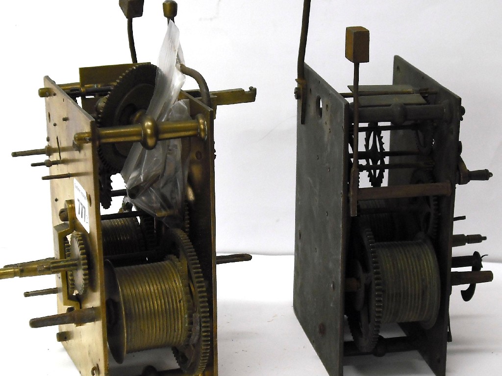 Appraisal: Two English longcase clock movements