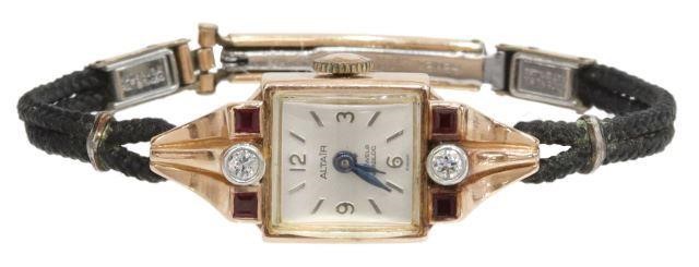 Appraisal: Ladies estate kt rose gold dress watch case marked Perraux