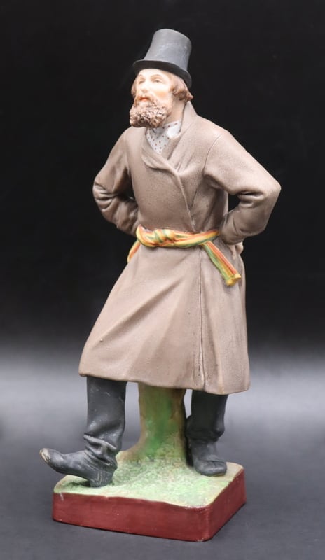 Appraisal: Signed Russian Standing Porcelain Figure of A Man Signature to