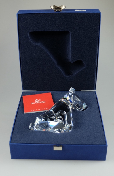 Appraisal: Swarovski glass model of a seated terrier dog height cm