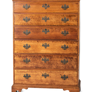 Appraisal: A Chippendale Cherrywood Tall Chest of Drawers Pennsylvania Circa Height