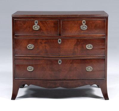 Appraisal: Georgian mahogany chest of drawers mahogany veneers with pine secondary