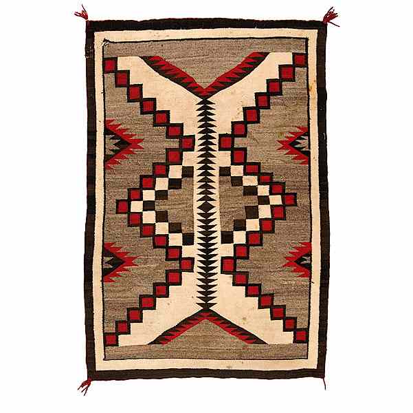 Appraisal: Navajo Western Reservation Weaving hand-spun wool woven using colors of