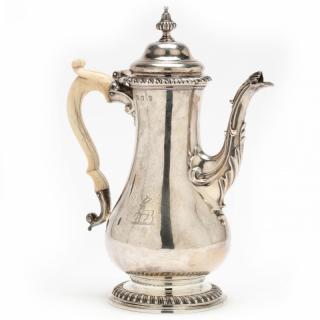 Appraisal: An Early George III Silver Coffee Pot partial sponsor's mark