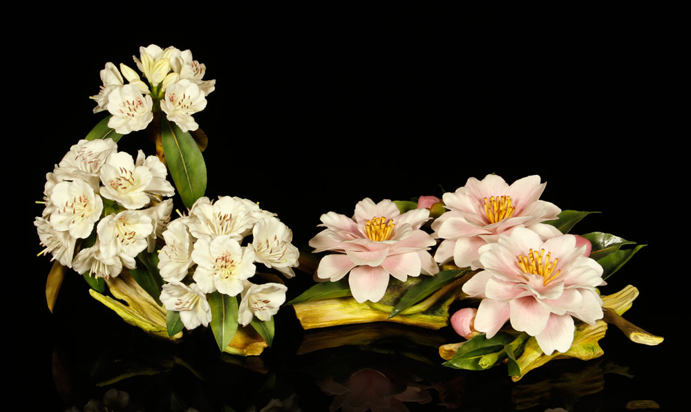 Appraisal: - Connoisseur of Malvern Lot of Flowers Porcelain Connoisseur of