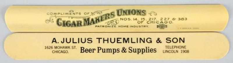 Appraisal: Lot of Beer Foam Scrapers Includes A Julius Thuemling Son