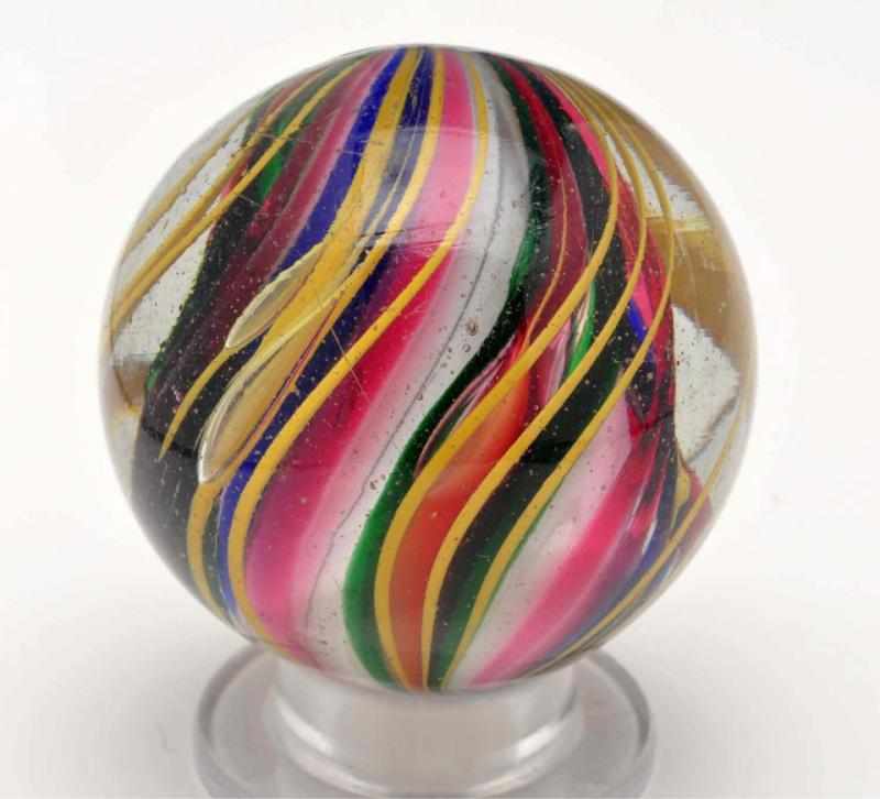 Appraisal: -Stage Solid Core Swirl Marble Description Center core is white