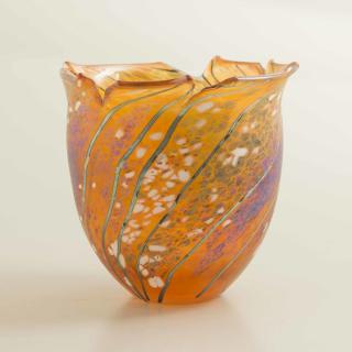 Appraisal: Tim Lazer Sacramento th c Art Glass Vase Tim Lazer