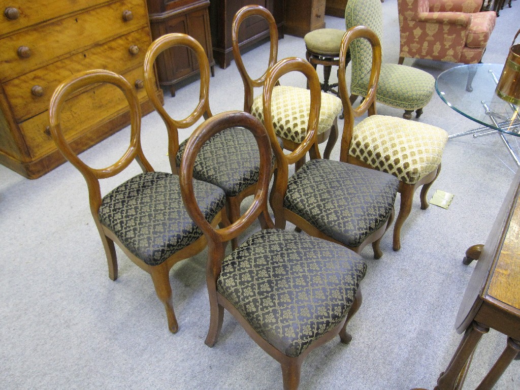 Appraisal: Set of balloon back chairs