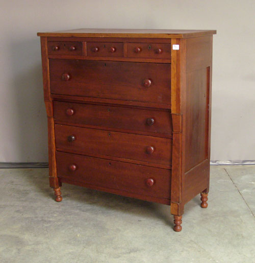 Appraisal: Empire cherry chest of drawers th c h w