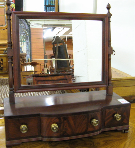 Appraisal: FEDERAL STYLE MAHOGANY DRESSING TABLE MIRROR American early th century