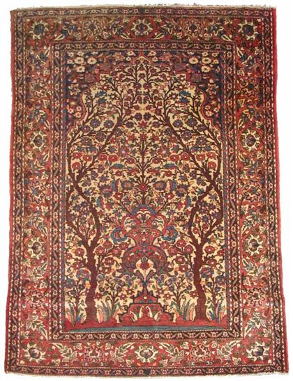 Appraisal: Bakhtiari prayer rug west persia circa ft in x ft