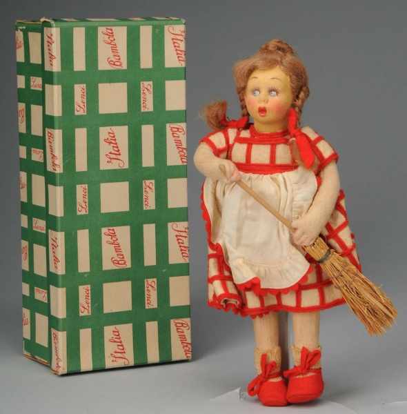 Appraisal: Boxed Lenci Mascotte Doll Description Italy Ca s Orphan Annie