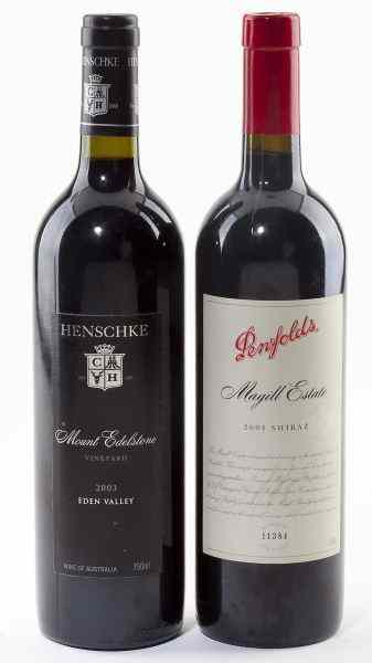 Appraisal: Henschke Penfolds total bottlesVintage Henschke Mount Edelstone bn Vintage Penfolds