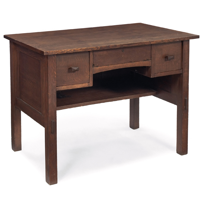 Appraisal: L and JG Stickley desk similar to from the Onodaga