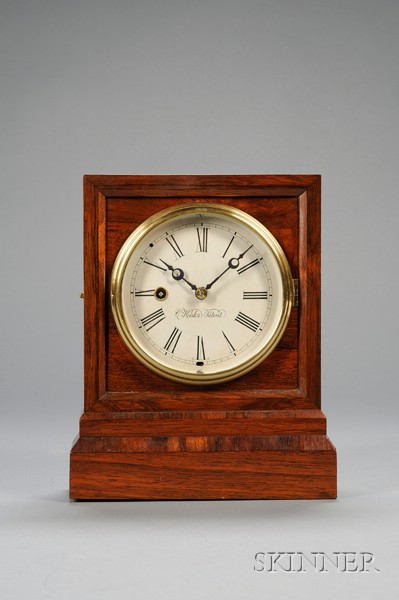 Appraisal: Rosewood Kirk's Patent Shelf Clock by Marine Clock Manufacturing Company