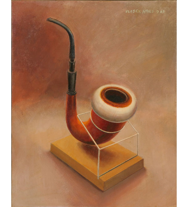 Appraisal: Doris Vlasek-Hails American - traditional pipe and modern stand still