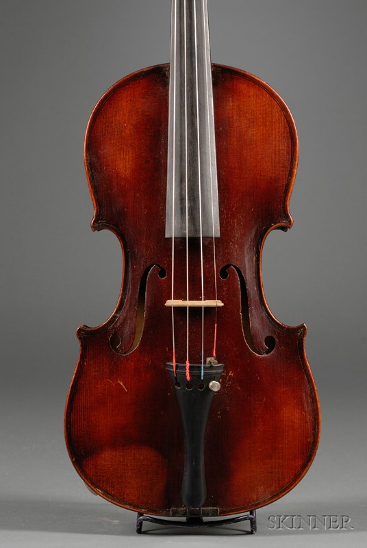 Appraisal: German Violin c unlabeled length of one-piece back in mm