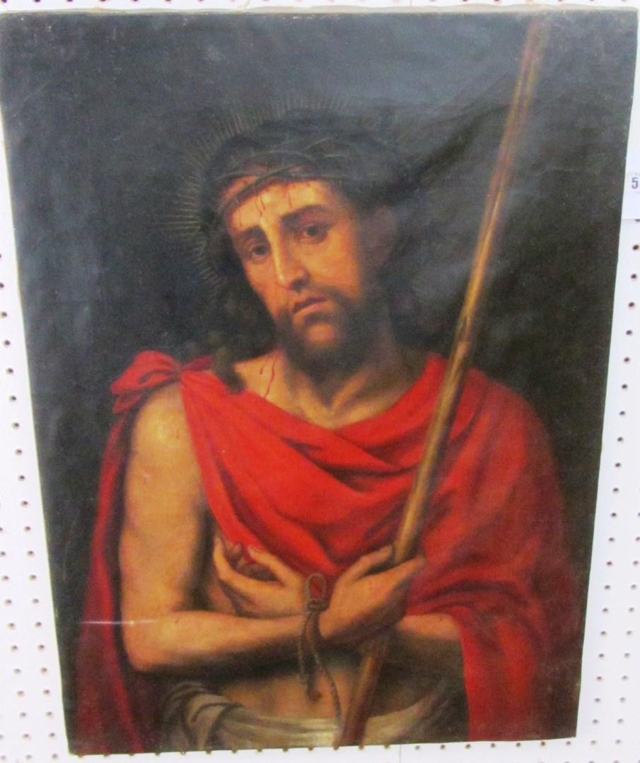 Appraisal: Continental School th century Ecce Homo oil on canvas unframed