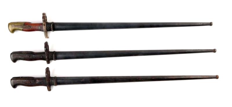 Appraisal: Lot of French Bayonets Circa All three have J hooks