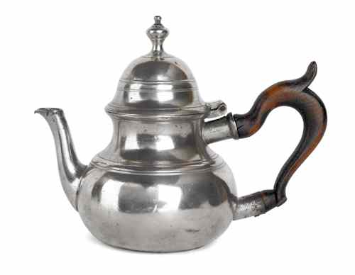 Appraisal: Philadelphia pewter teapot ca bearing the touch of William Will