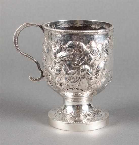 Appraisal: American repousse silver cup S Kirk Son Baltimore mid- th