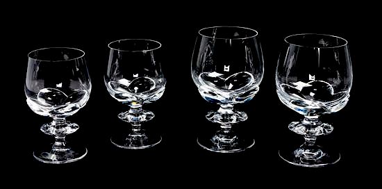 Appraisal: A Group of Lalique Molded and Frosted Stemware Height of