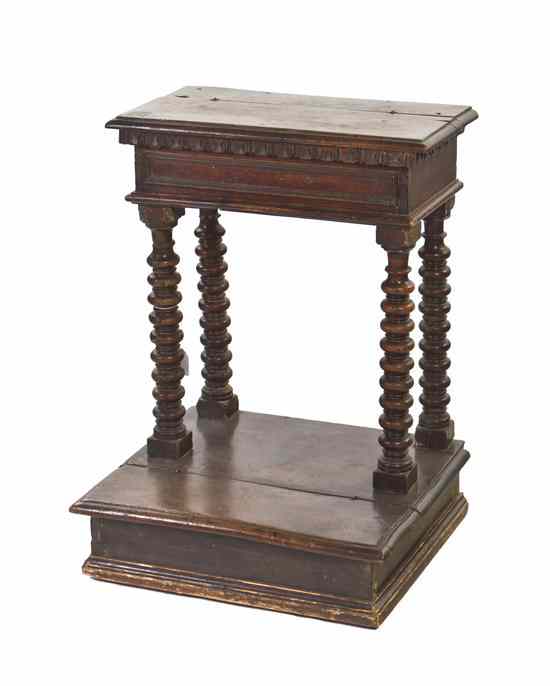 Appraisal: An Italian Renaissance Revival Walnut Prie-Dieu th century having a