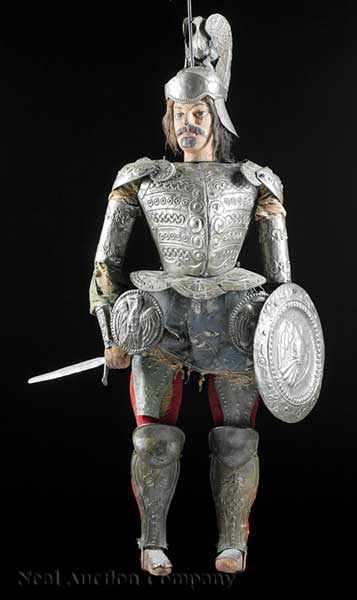 Appraisal: An Italian Carved and Jointed Figure of a Knight th