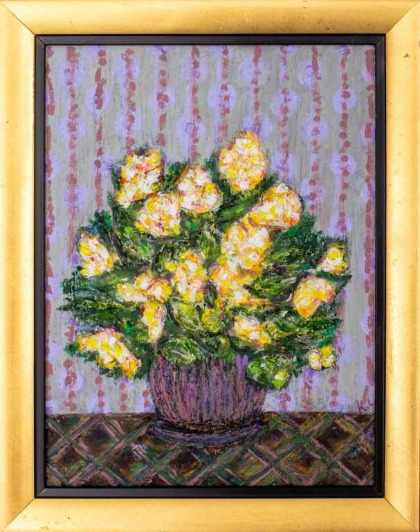 Appraisal: KAYO LENNAR 'FLORAL STILL LIFE' OIL ON CANVAS Kayo Lennar