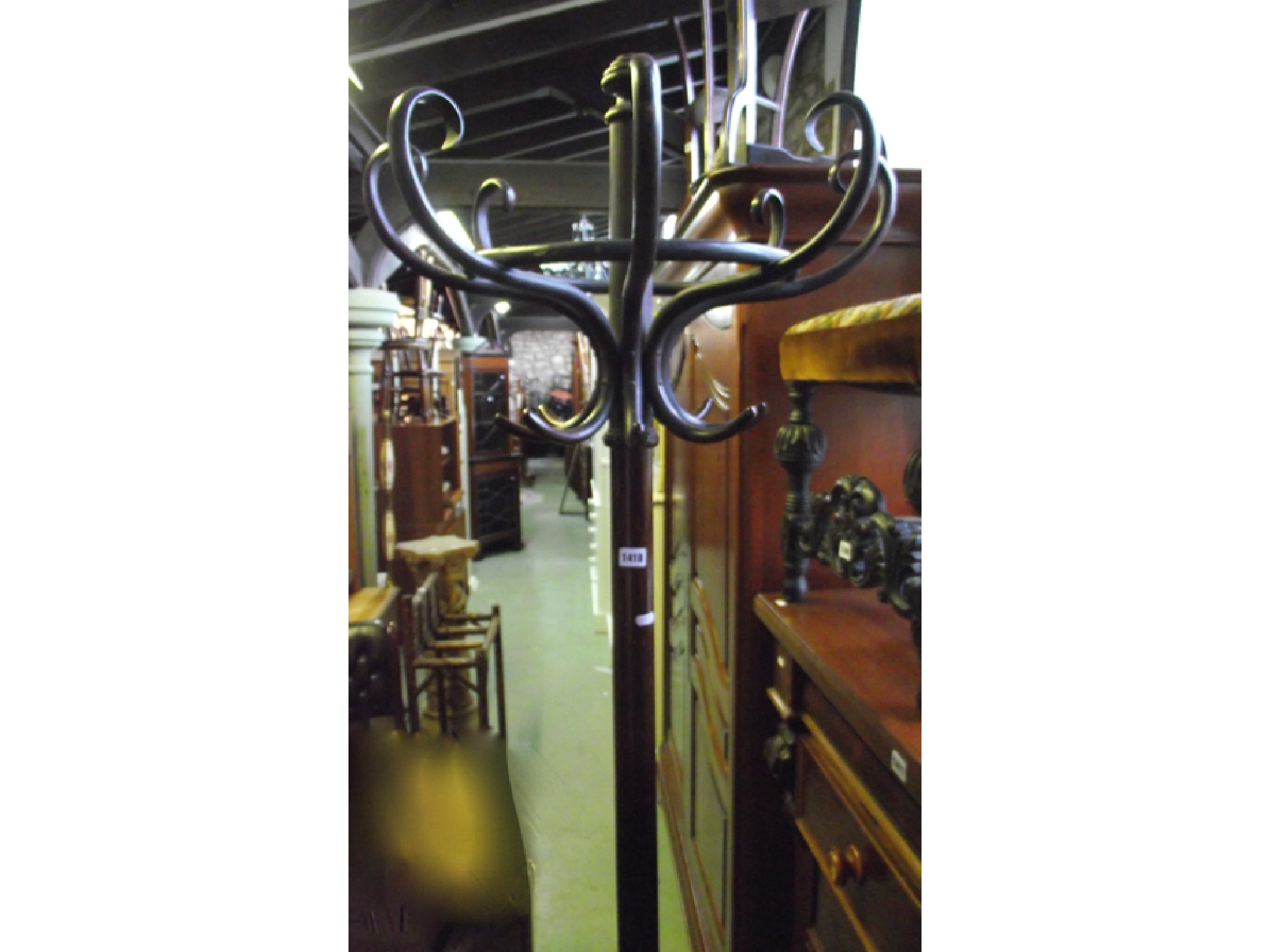 Appraisal: A Bentwood hat and coat stand of full height cluster