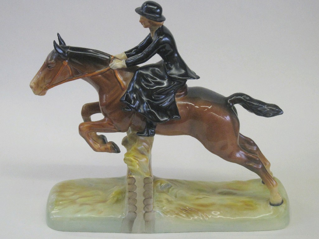 Appraisal: Beswick figure of a huntswoman on horse model no