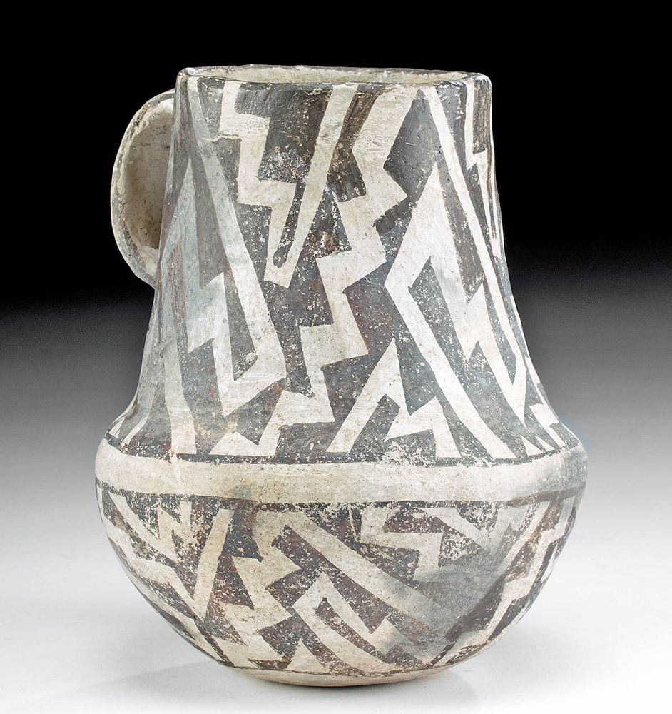 Appraisal: Anasazi Chaco Canyon Black and White Pottery Pitcher Native American