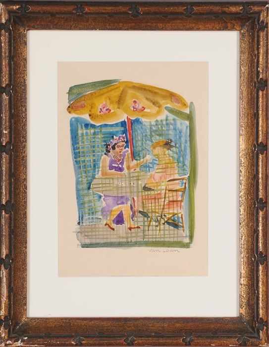 Appraisal: DOROTHY VAN LOAN - FORTUNE TELLER Watercolor on paper x