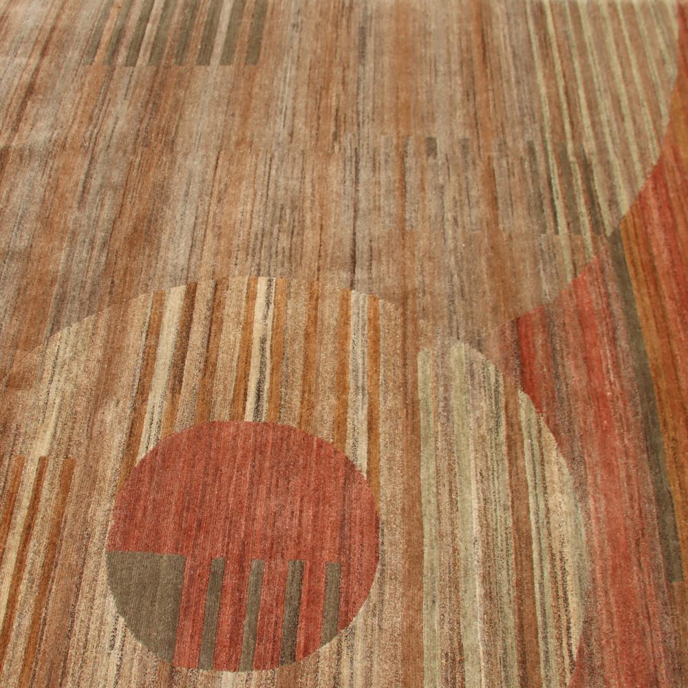 Appraisal: CONTEMPO POST-MODERN AREA RUG HAND WOVEN TIBETAN WOOL PILE MADE